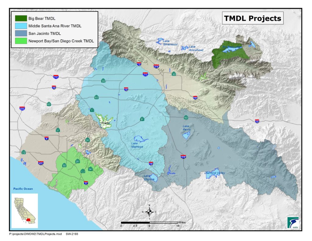 GIS map of TMDL Projects
