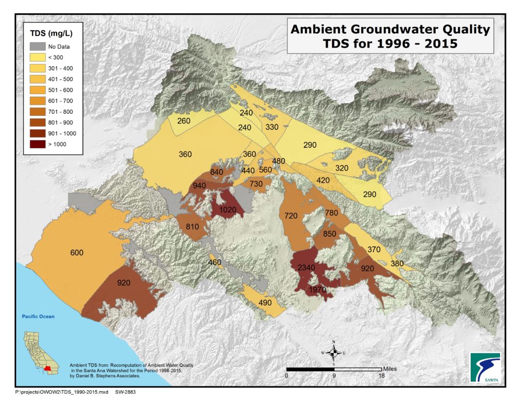 GIS map of Ambient GroundH20 Quality-TDS