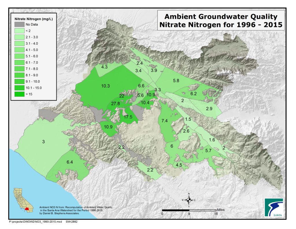 GIS map of Ambient GroundH20 Quality-NO3