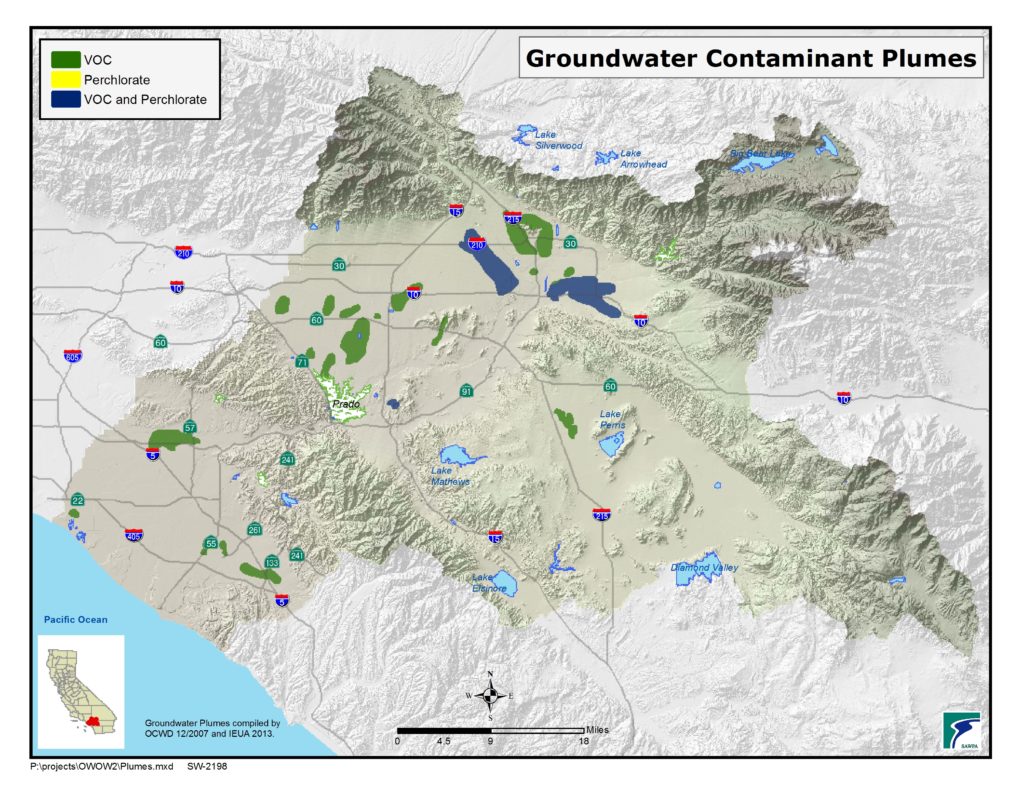 GIS map of Groundwater Contaminant Plumes