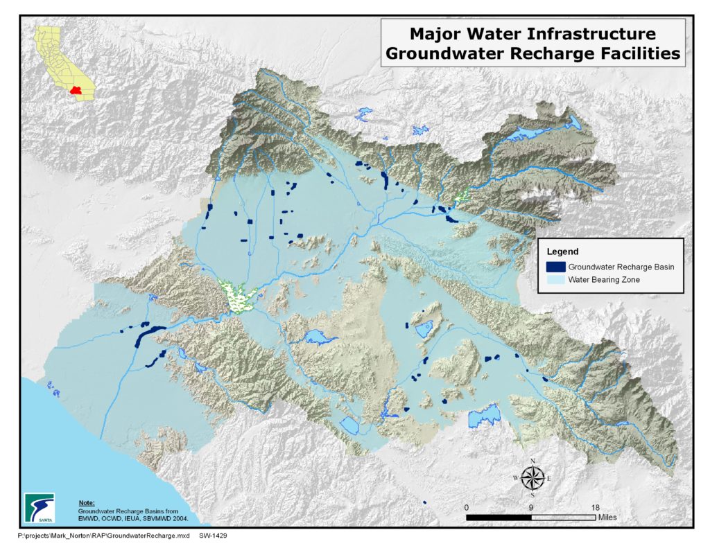 GIS map of Groundwater Recharge Facilities