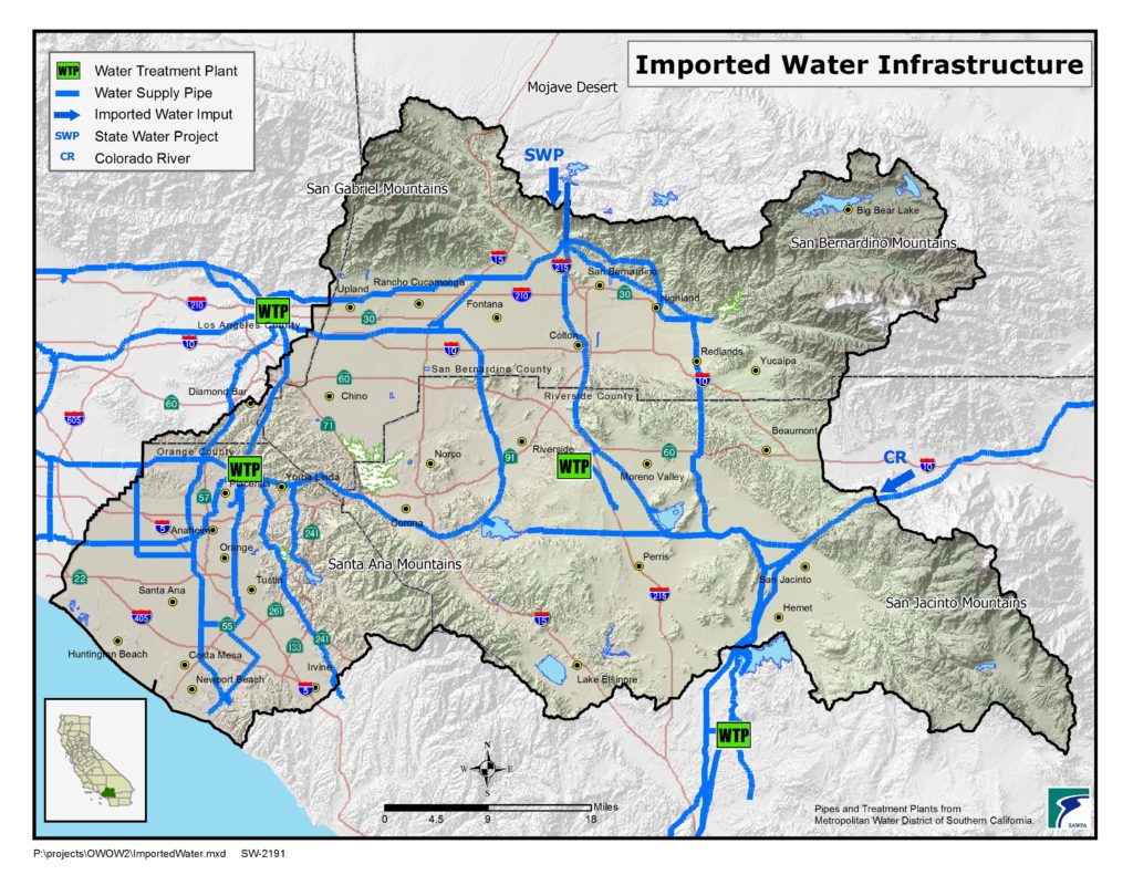 GIS map of Imported Water Infrastructure