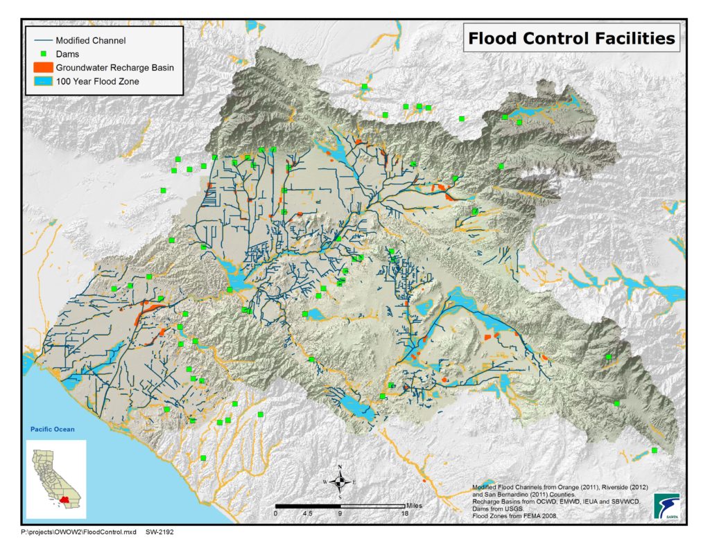 GIS map of Flood Control Facilities