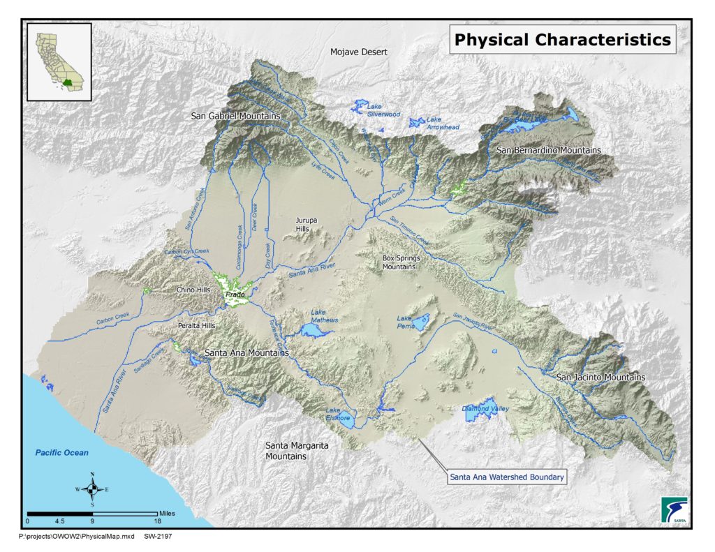 GIS map of Topography, Surface Water