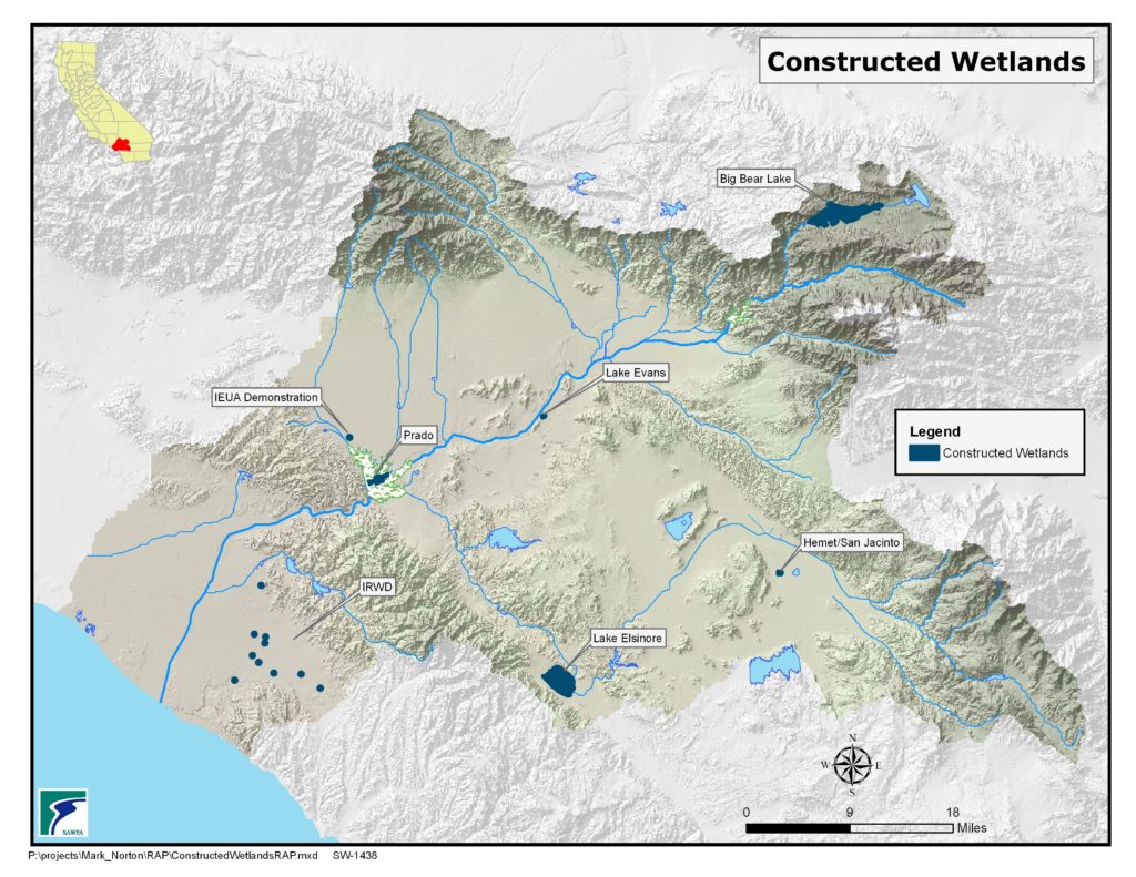 GIS map of Constructed Wetlands