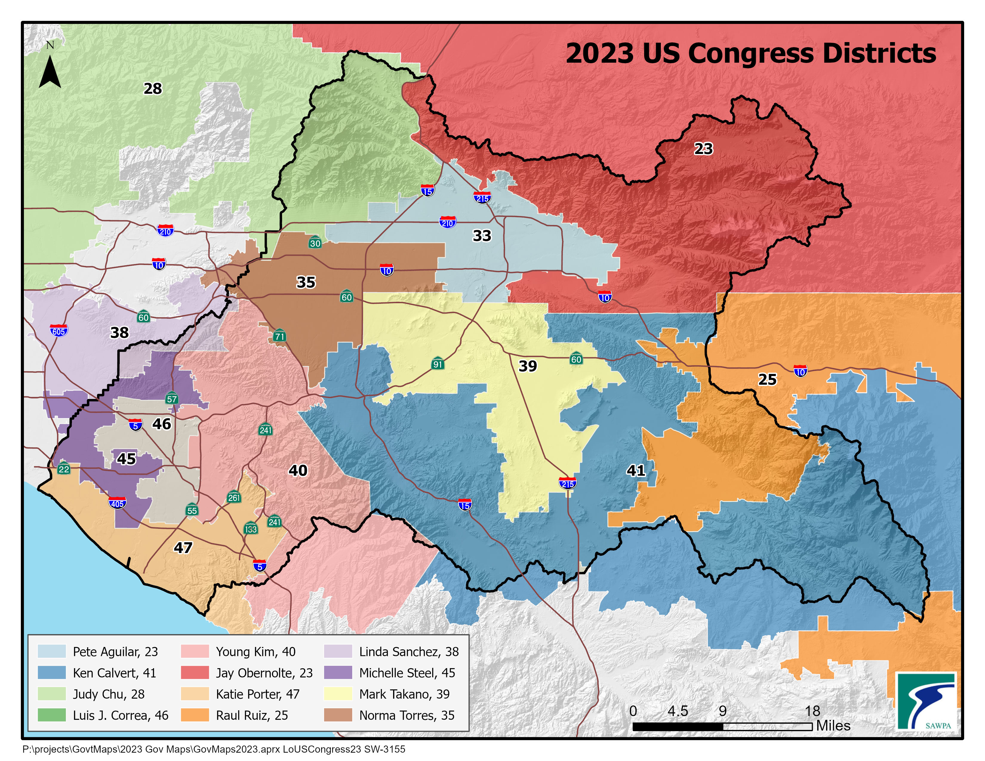 GIS map of US Congress