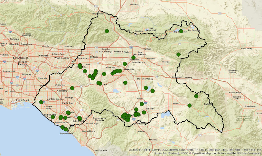 GIS map of Surface Water Monitoring Data